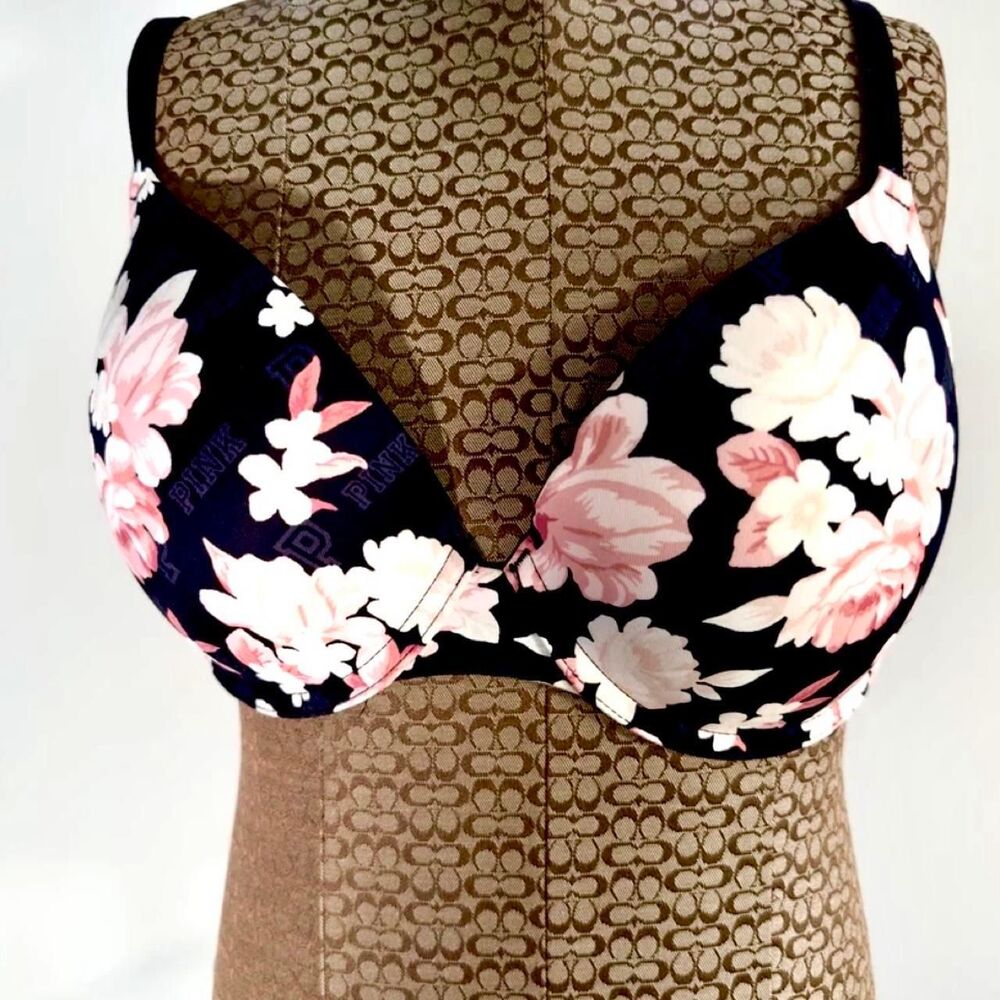 Victoria Secret Pink Women's Foral Bra Size 34D